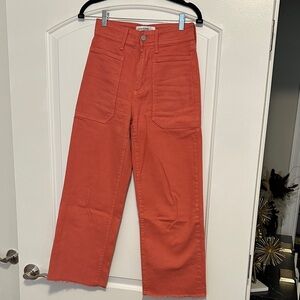 Burnt Orange High-Waisted Wide-Leg Pants